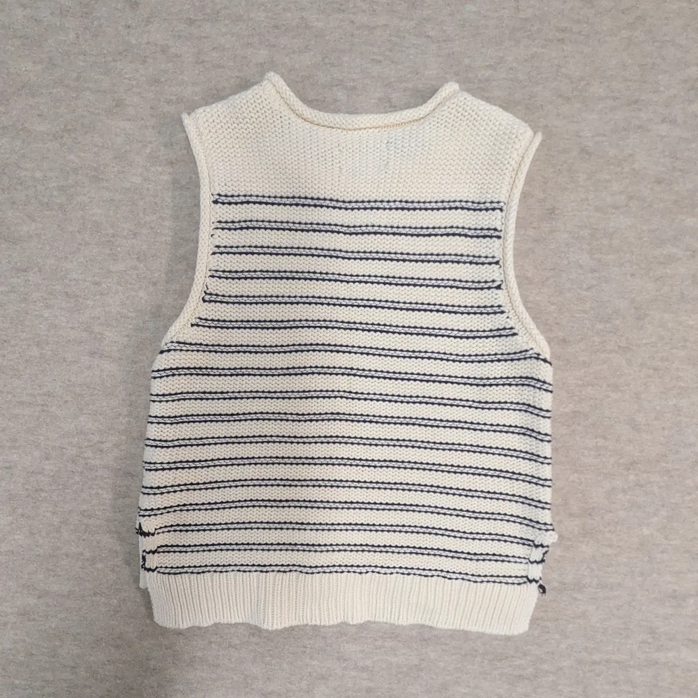 Lucky Brand Black And Cream Knit Tank Top Sweater Vest Size XS